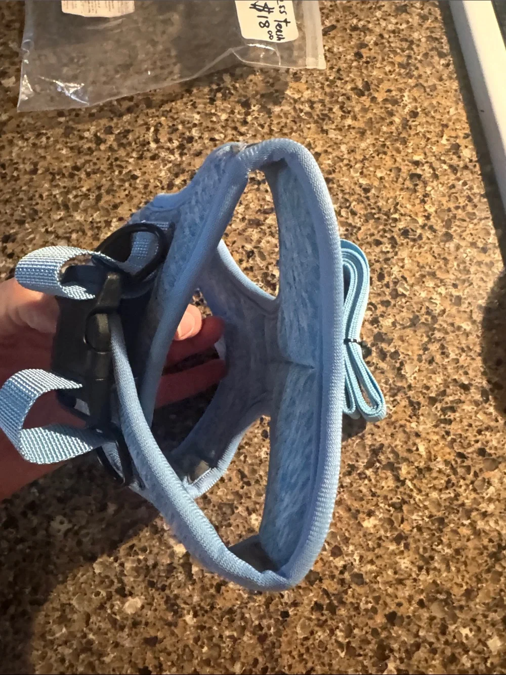 Light Blue Cat Harness & Leash Set - Size L (or XS to S Dog) NEW